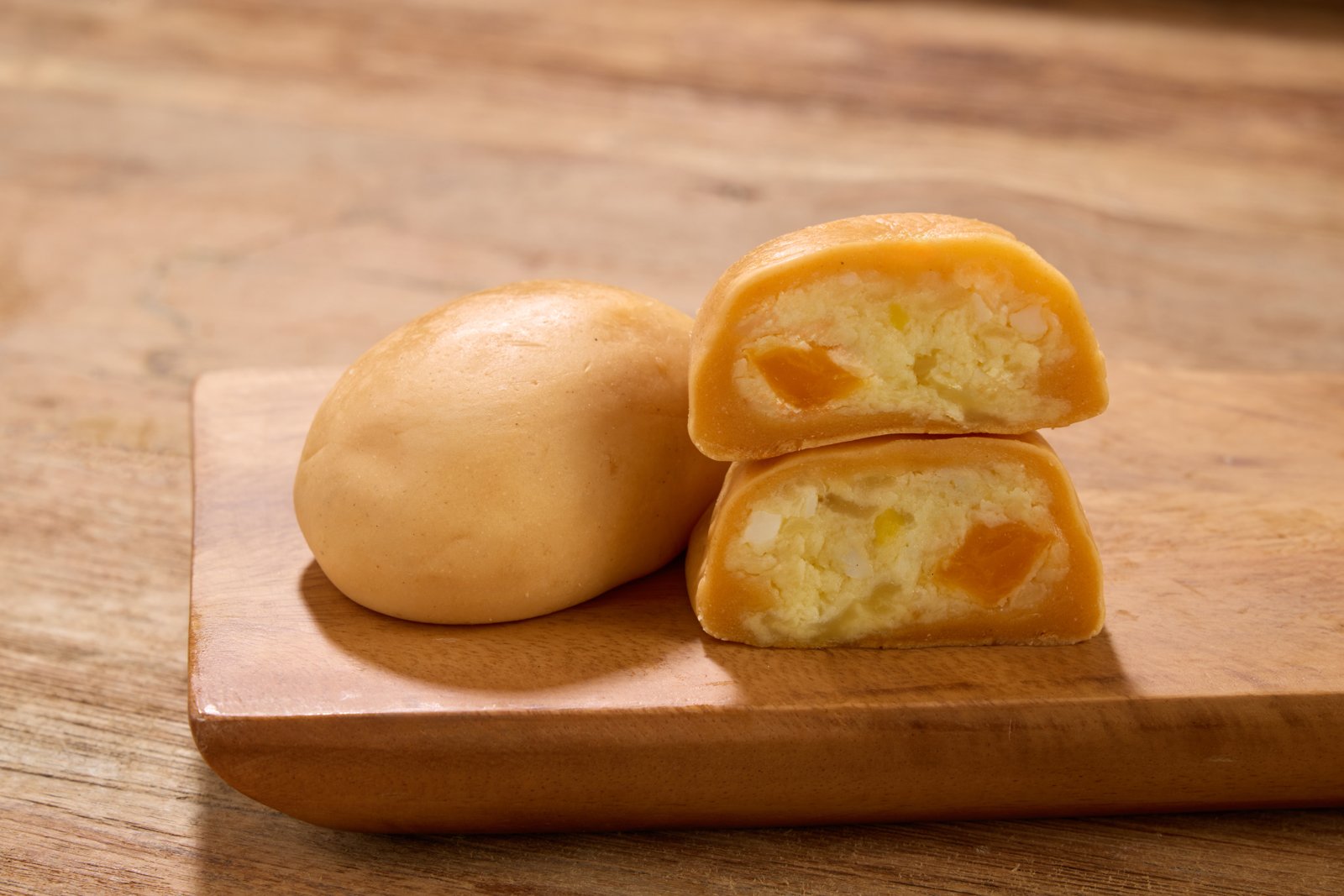 치즈 닭알빵 단면